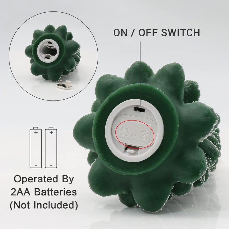 PChero Christmas Tree LED Candle with Remote Timer, 4.13x7.9 Inch Real Wax Battery Operated Pillar Candle Flameless Flickering for Xmas Eve Gift Holiday Home Party Room House Decor - Image 4